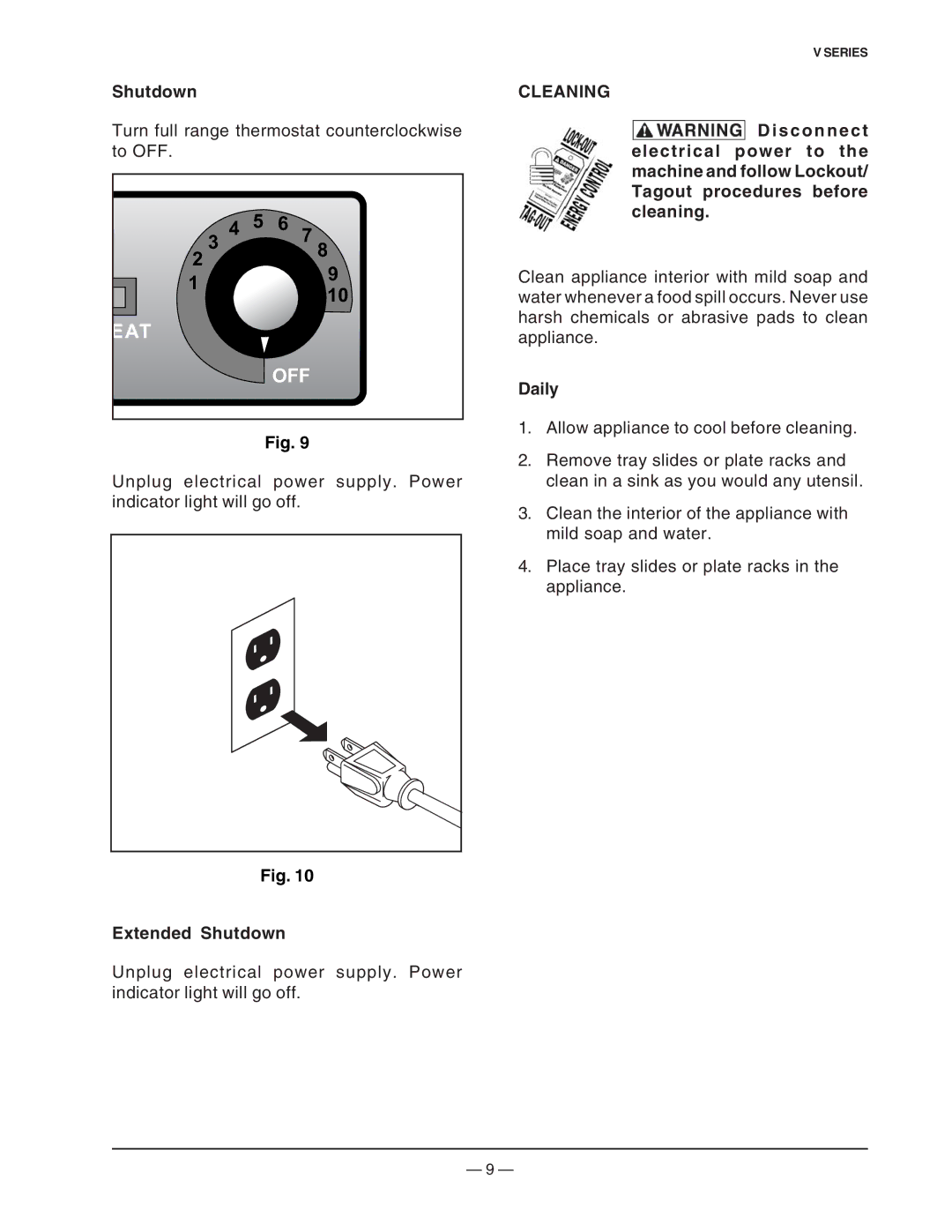 Vulcan-Hart VHP20 ML-126347, VHDP5 ML-138035, VB90 ML-126548, VBS15 ML-138033, VB150 ML-126552 Eat Off, Cleaning 