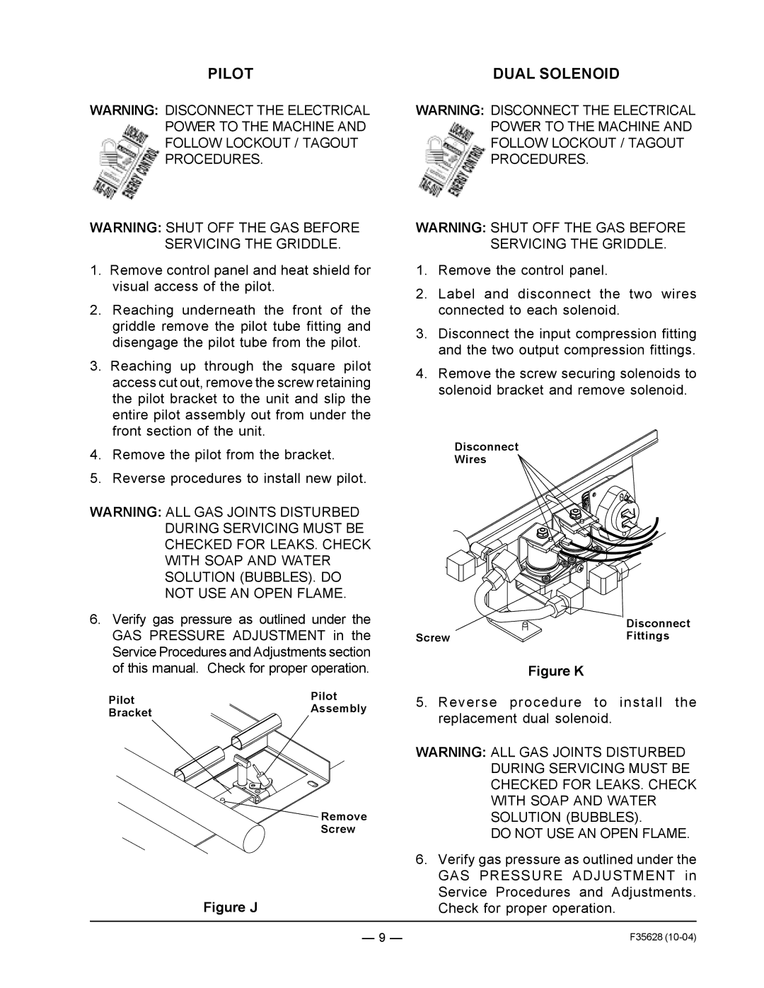 Vulcan-Hart service manual Pilot, Dual Solenoid 