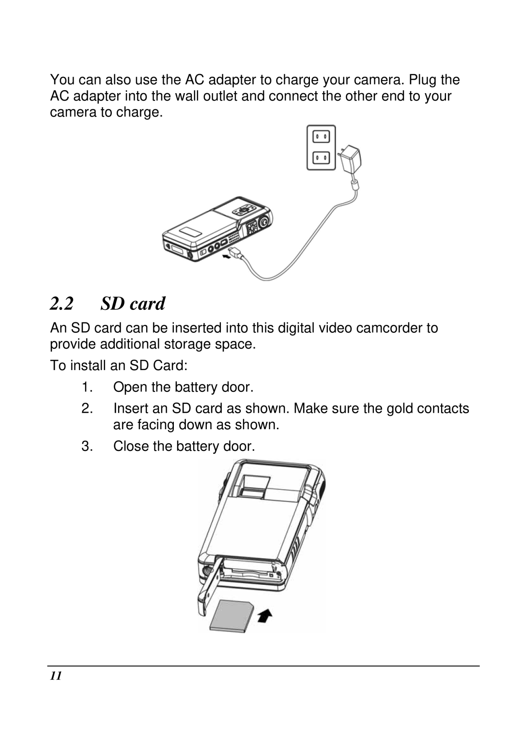 VuPoint Solutions DV-DA1-VP manual SD card 