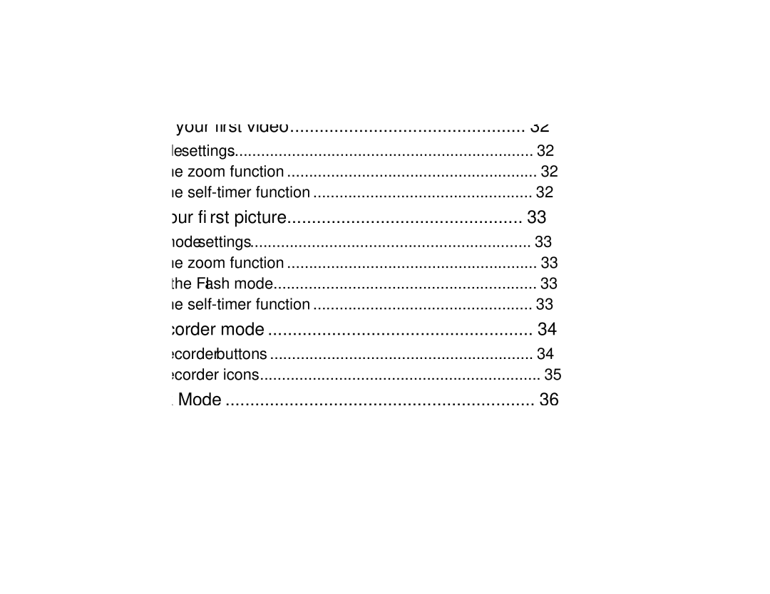 VuPoint Solutions DV-DA1-VP manual Preview mode, Shooting your first video, Taking your first picture, Voice recorder mode 