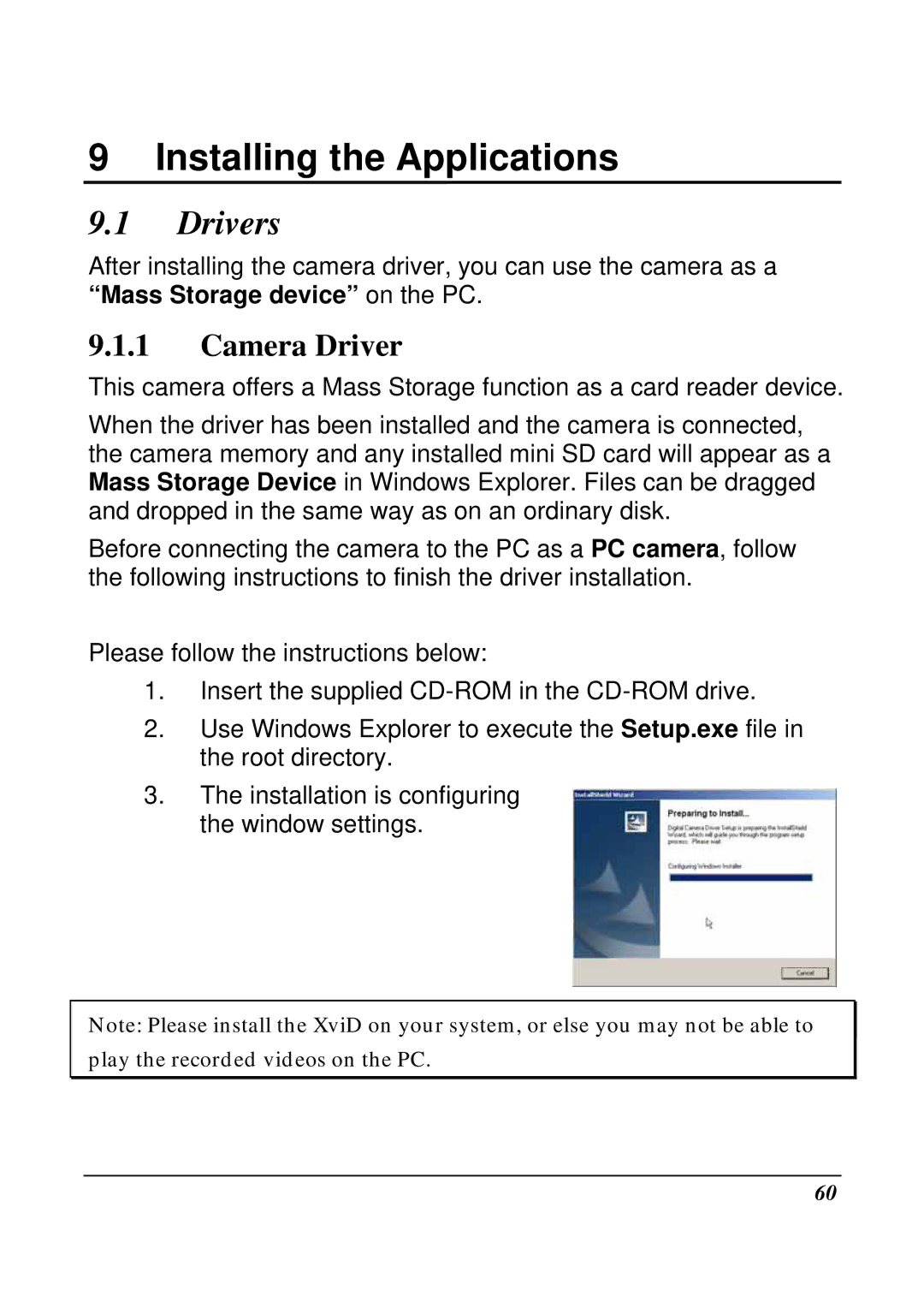 VuPoint Solutions DV-DA1-VP manual Installing the Applications, Drivers, Camera Driver 