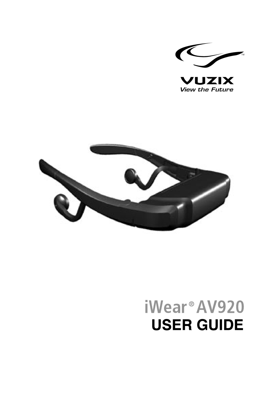 Vuzix iWear AV920 manual IWear AV920 