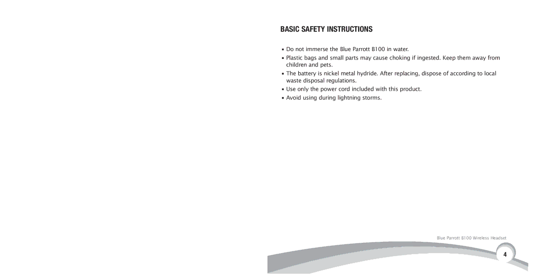 VXI B100 manual Basic Safety Instructions 