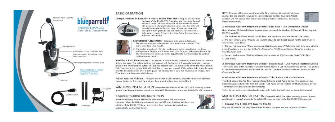 VXI manual Basic Operation, Connect The B1000-GTX Base To The PC 