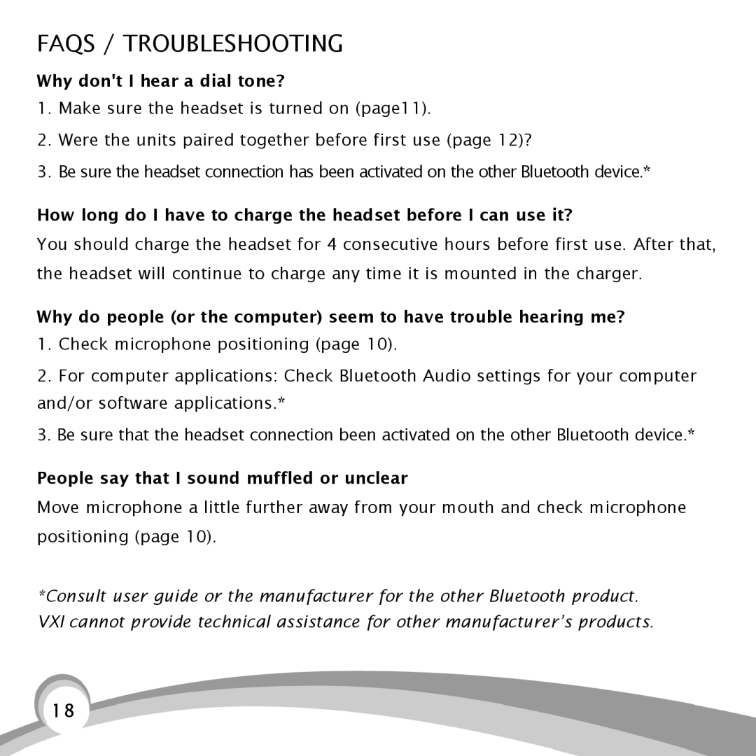 VXI B150-GTX manual Faqs / Troubleshooting, Why dont I hear a dial tone? 