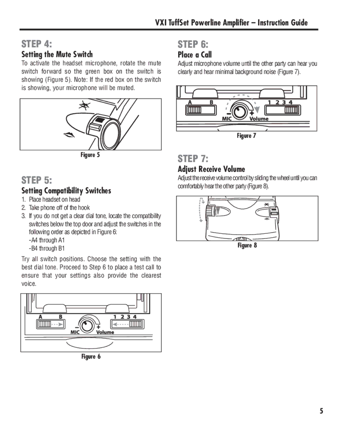 VXI Powerline Amplifier manual Setting the Mute Switch 