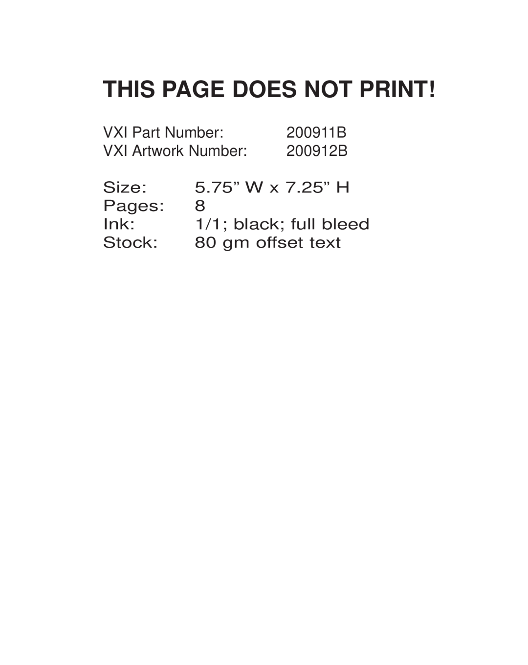 VXI Powerline Amplifier manual This Page Does Not Print 
