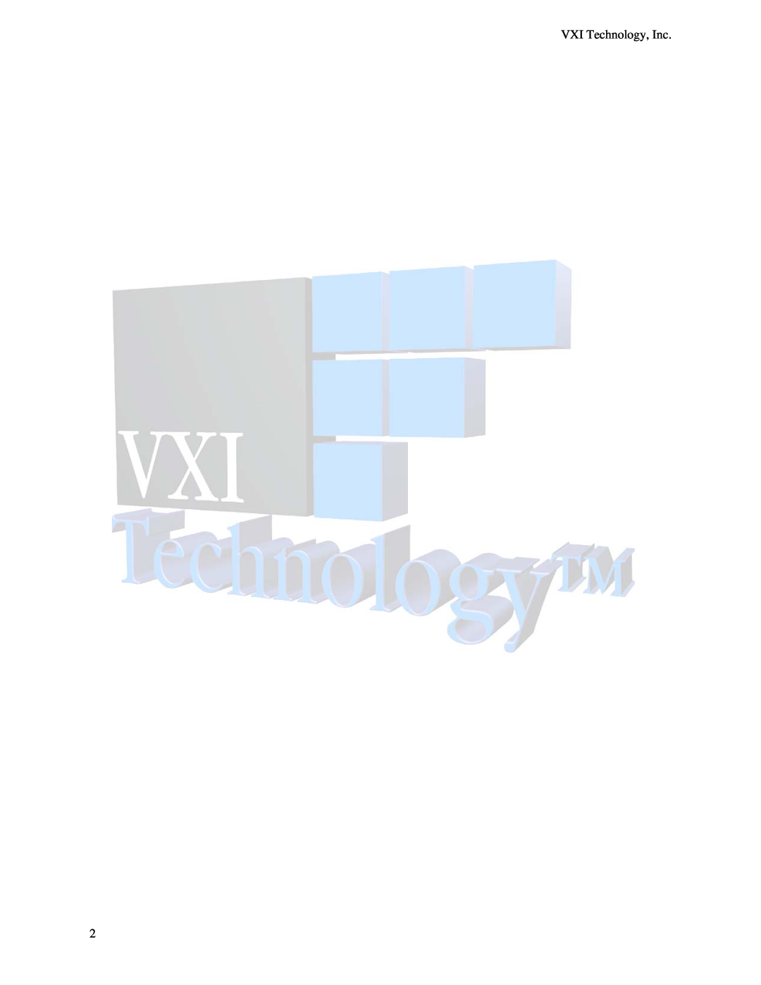 VXI SM8000 user manual VXI Technology, Inc 