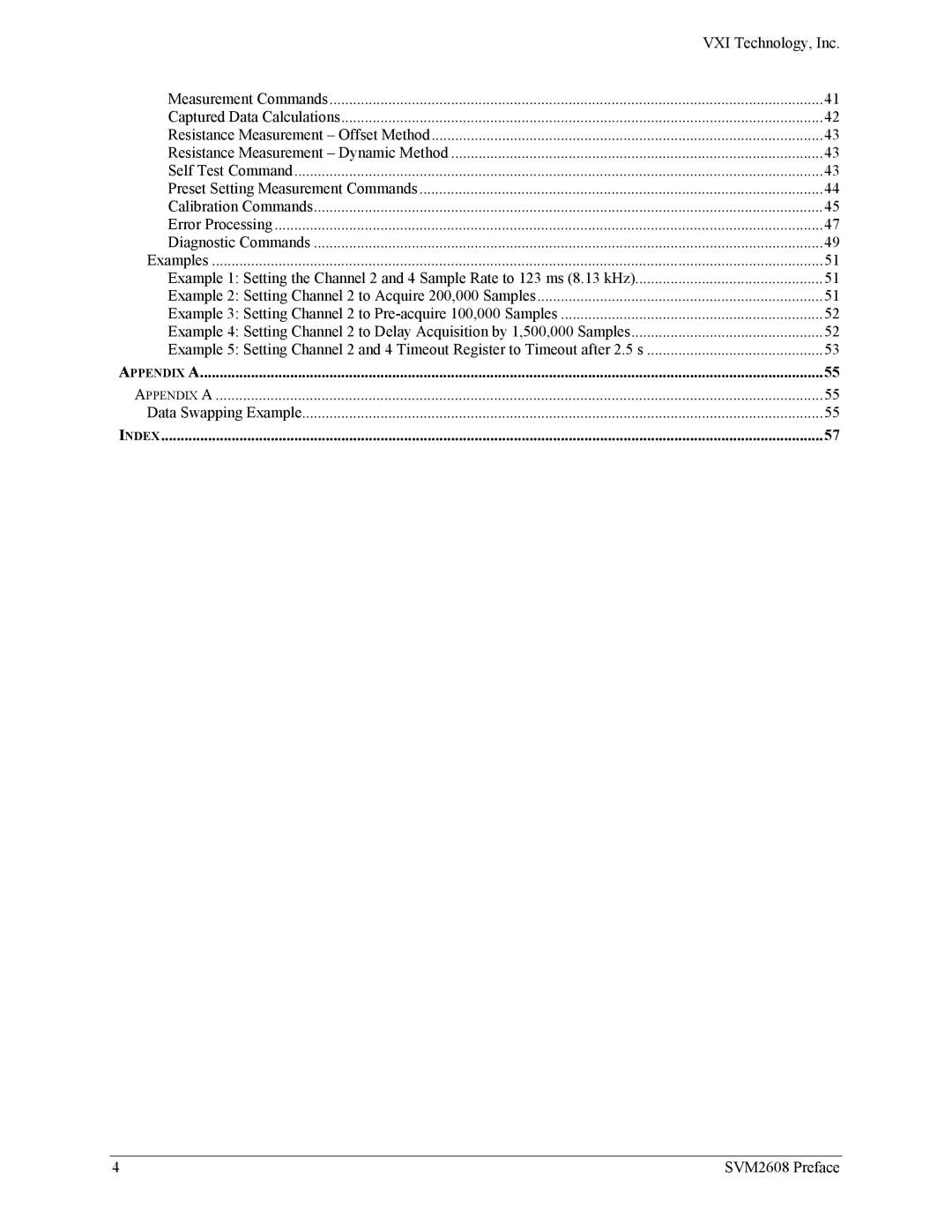 VXI SVM2608 user manual Self Test Command 