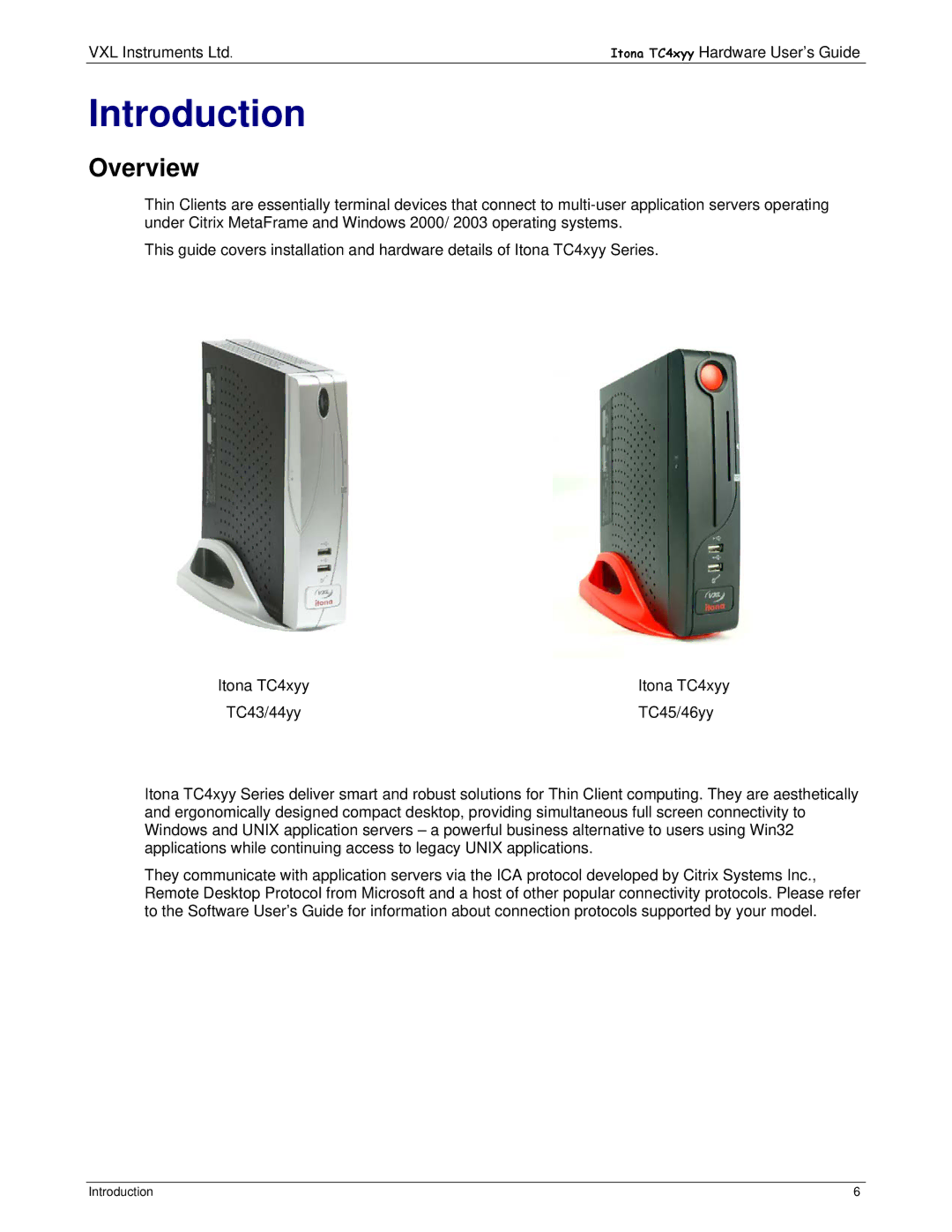 VXI TC4XYY manual Introduction, Overview 