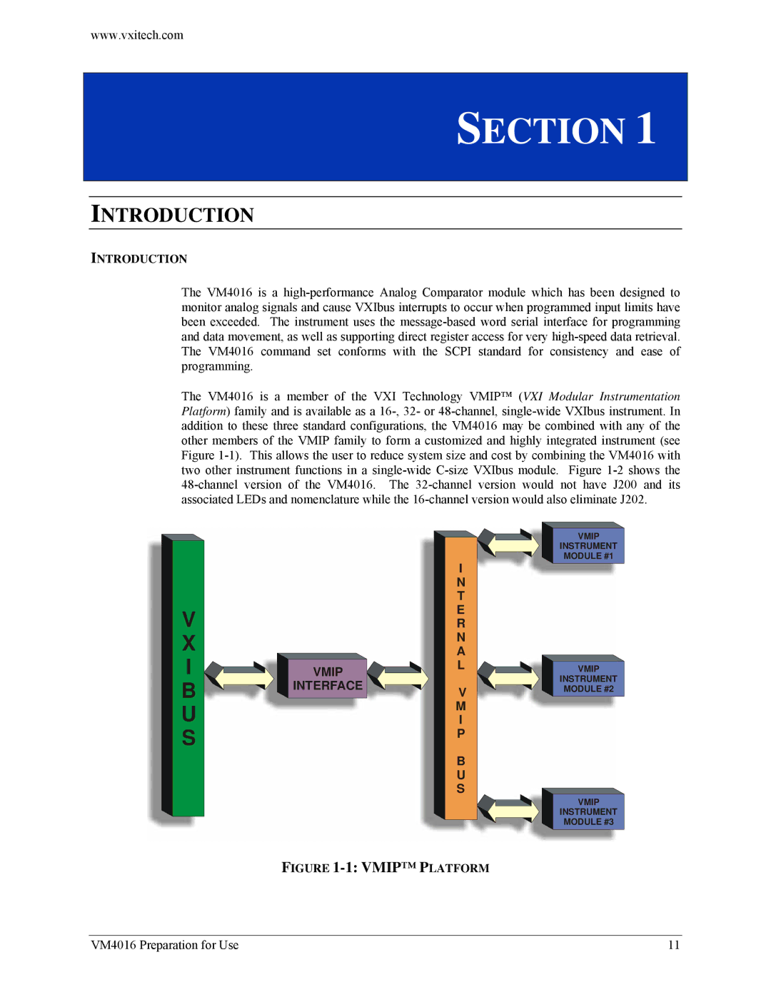 VXI VM4016 user manual Introduction 