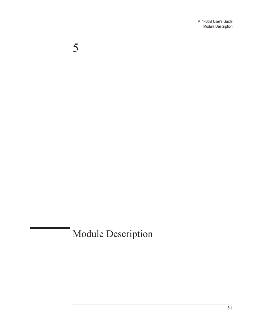 VXI VT1433B manual Module Description 