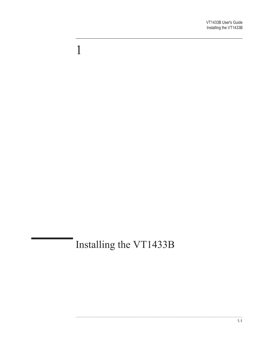 VXI manual Installing the VT1433B 