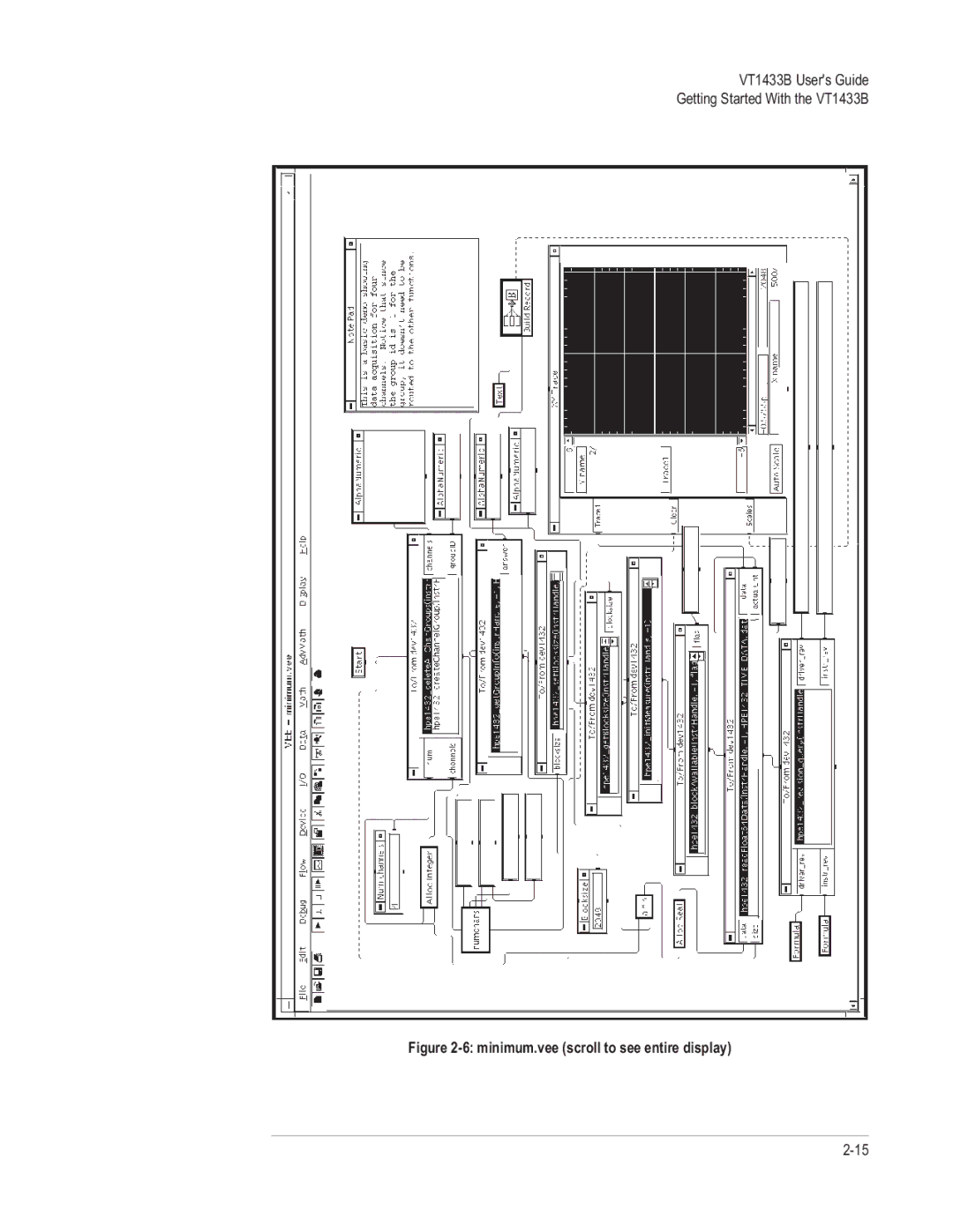 VXI VT1433B manual Minimum.vee scroll to see entire display 