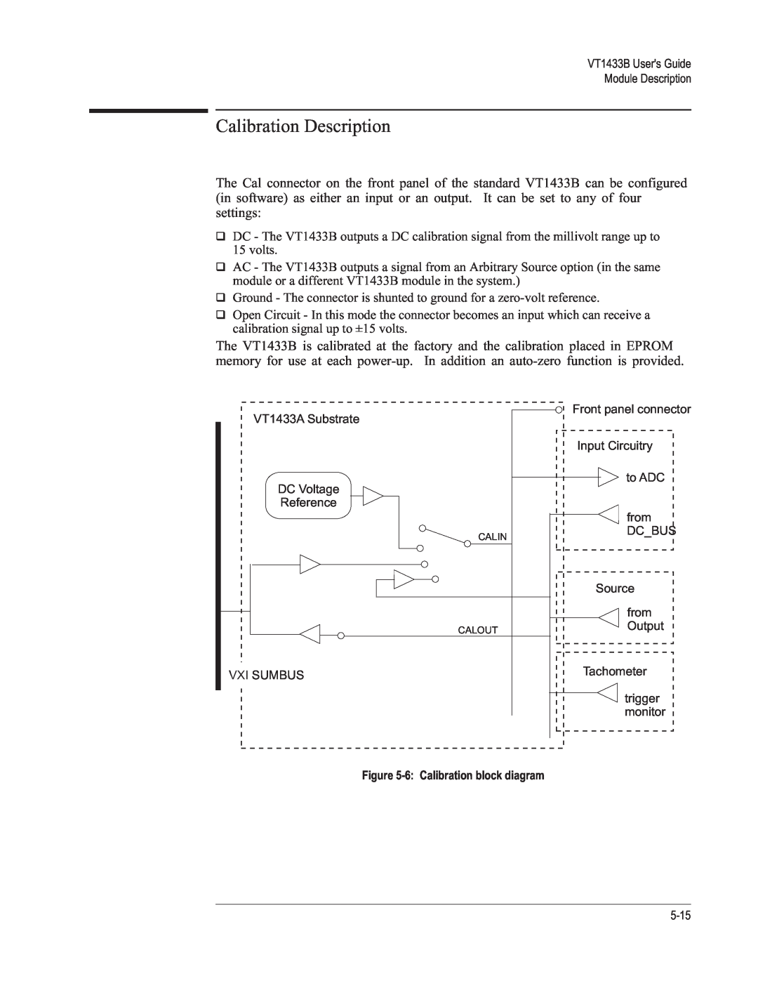 VXI VT1433B manual Calibration Description, 6:Calibration block diagram 