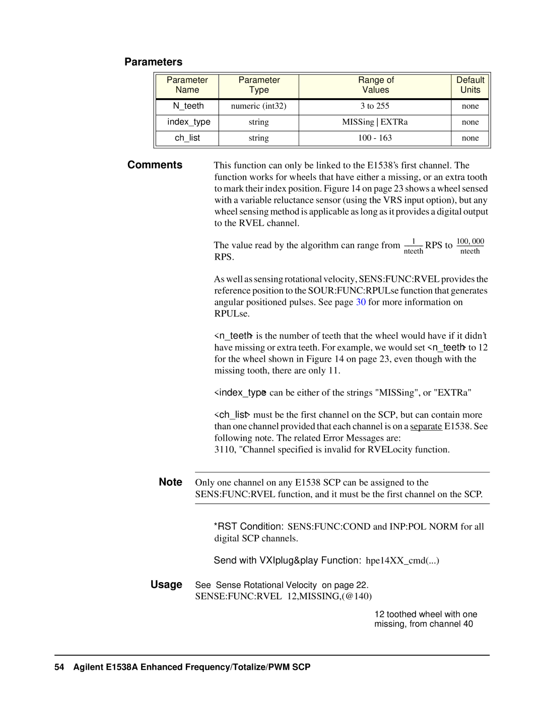 VXI VT1538A user manual Rps 