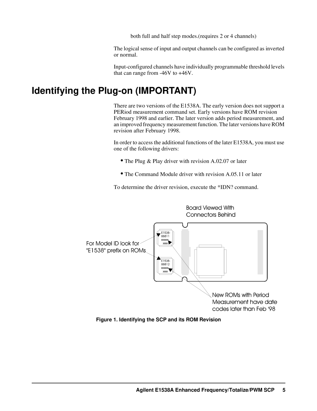 VXI VT1538A user manual Identifying the Plug-on Important 