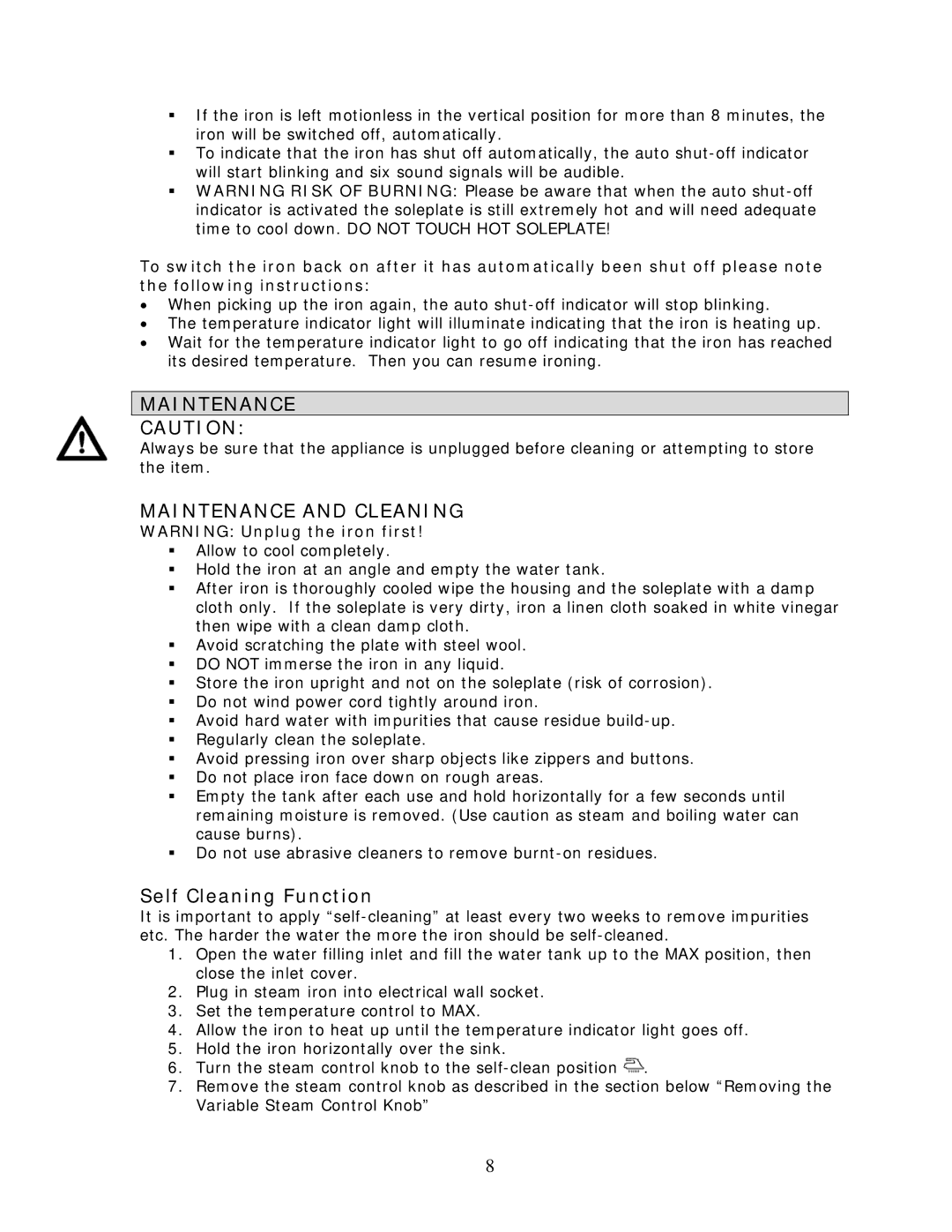 Wachsmuth & Krogmann ES-139B manual Maintenance and Cleaning 