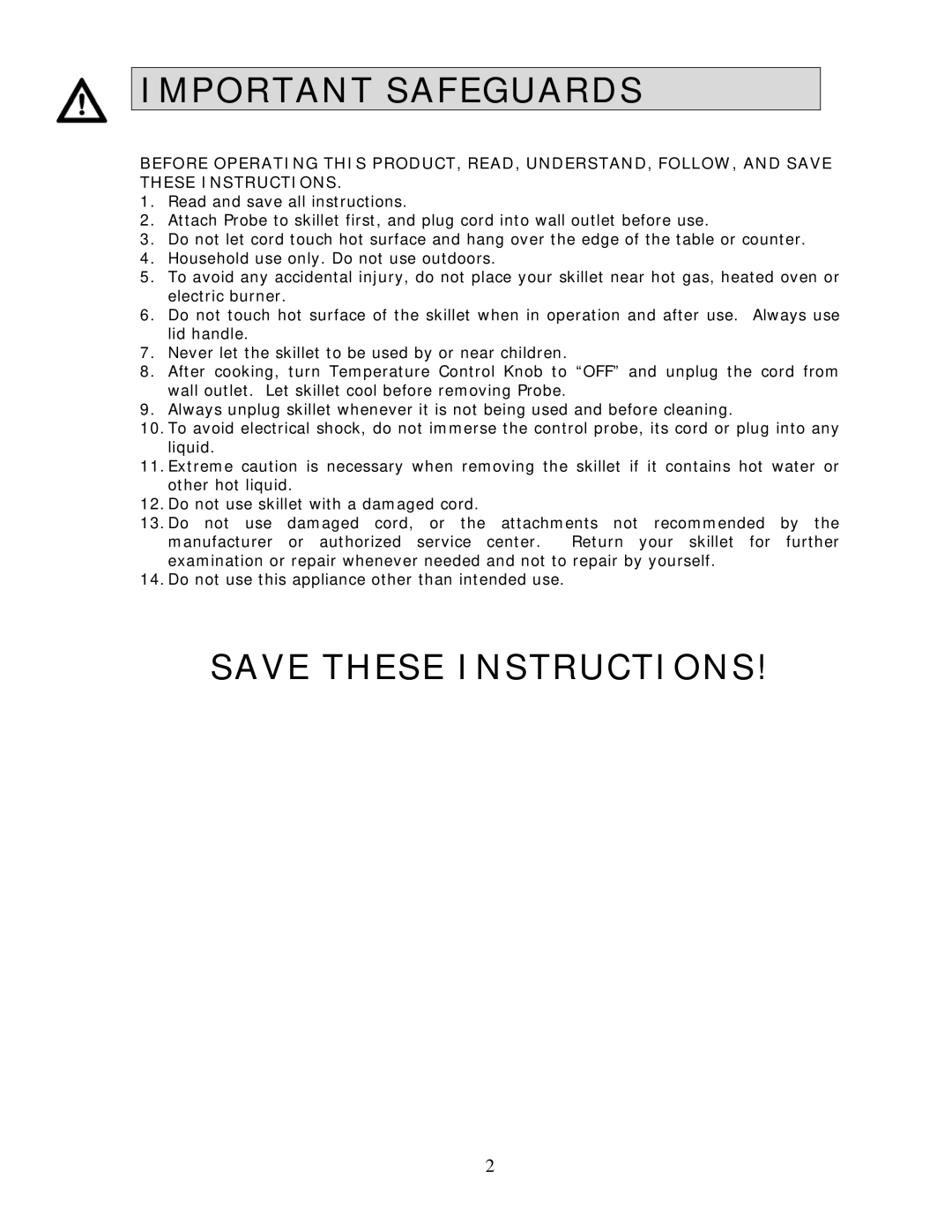 Wachsmuth & Krogmann FP-1220 manual Important Safeguards 