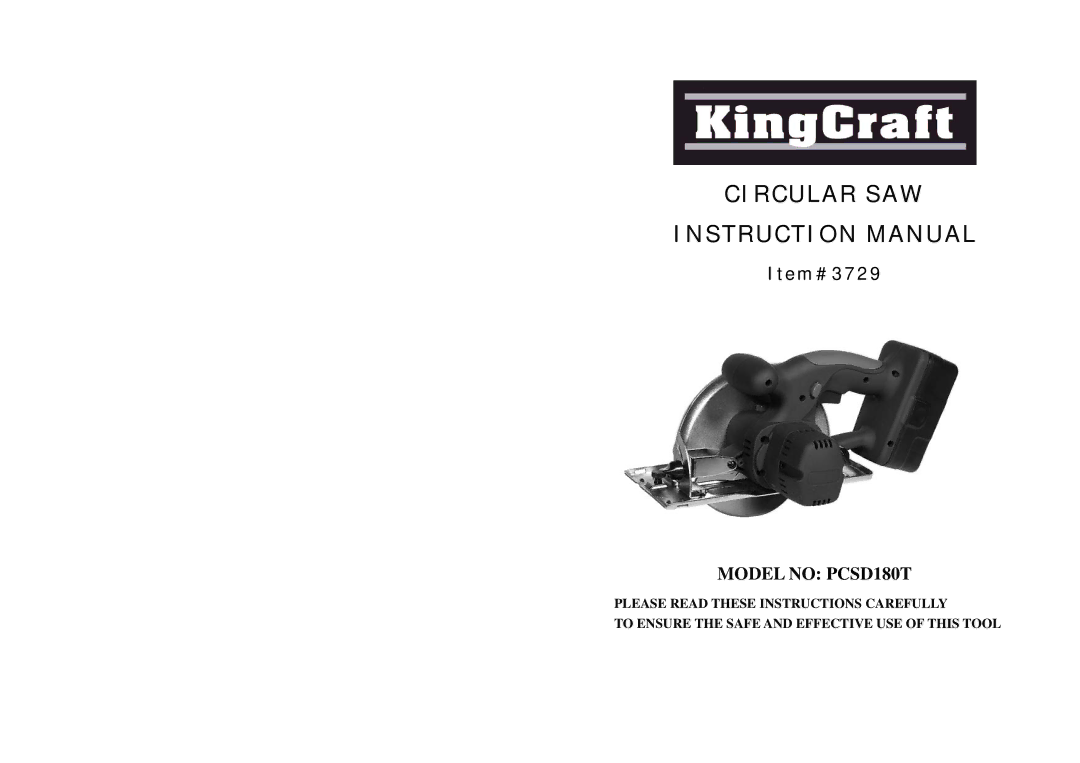 Wachsmuth & Krogmann PCSD180T instruction manual Circular SAW 