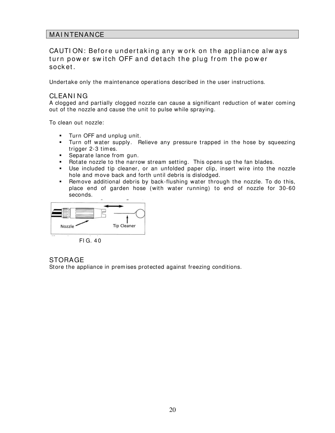 Wachsmuth & Krogmann QL-3100B manual Maintenance, Cleaning, Storage 