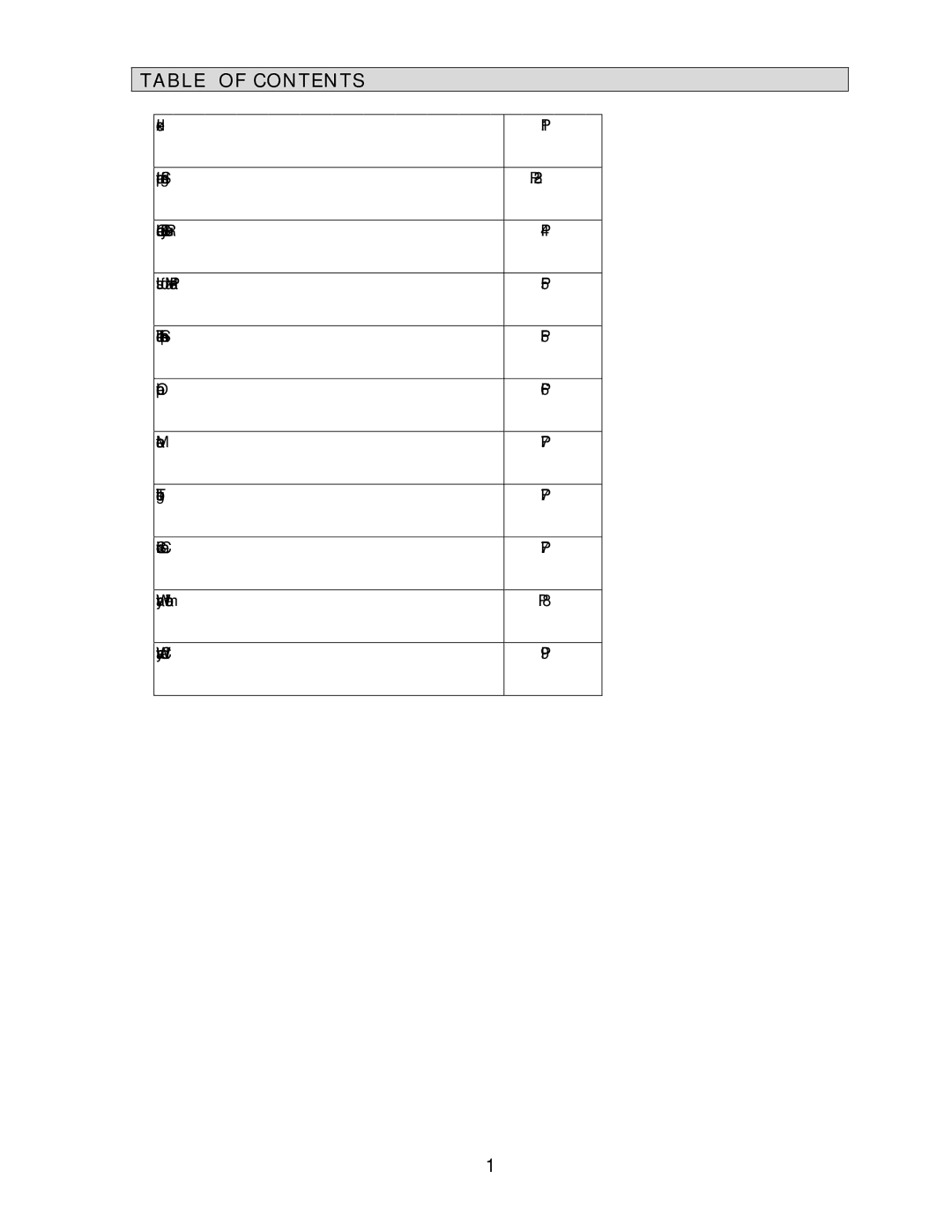 Wachsmuth & Krogmann TO-6812 manual Table of Contents 