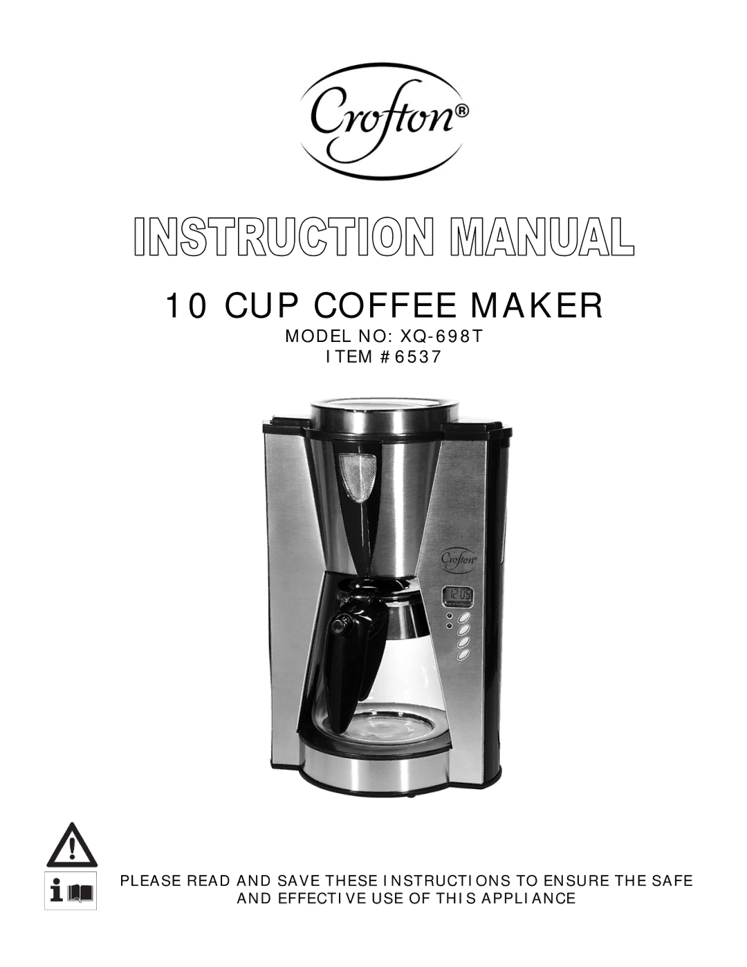 Wachsmuth & Krogmann XQ-698T manual CUP Coffee Maker 