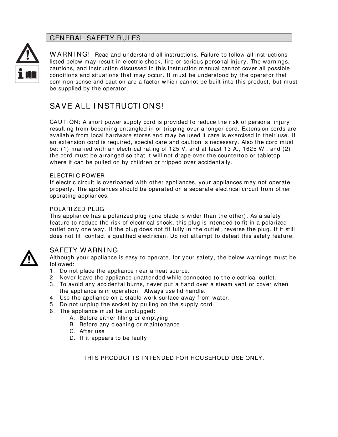 Wachsmuth & Krogmann XQ-698T manual General Safety Rules, Safety Warning 