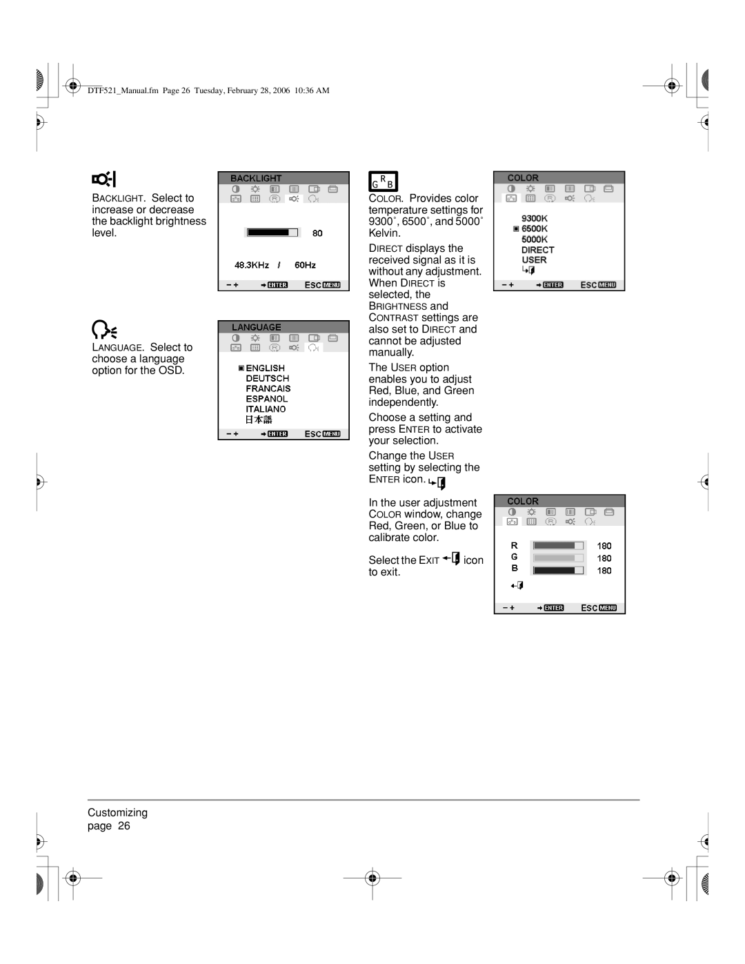 Wacom DTF-521, PL-521 manual DTF521Manual.fm Page 26 Tuesday, February 28, 2006 1036 AM 