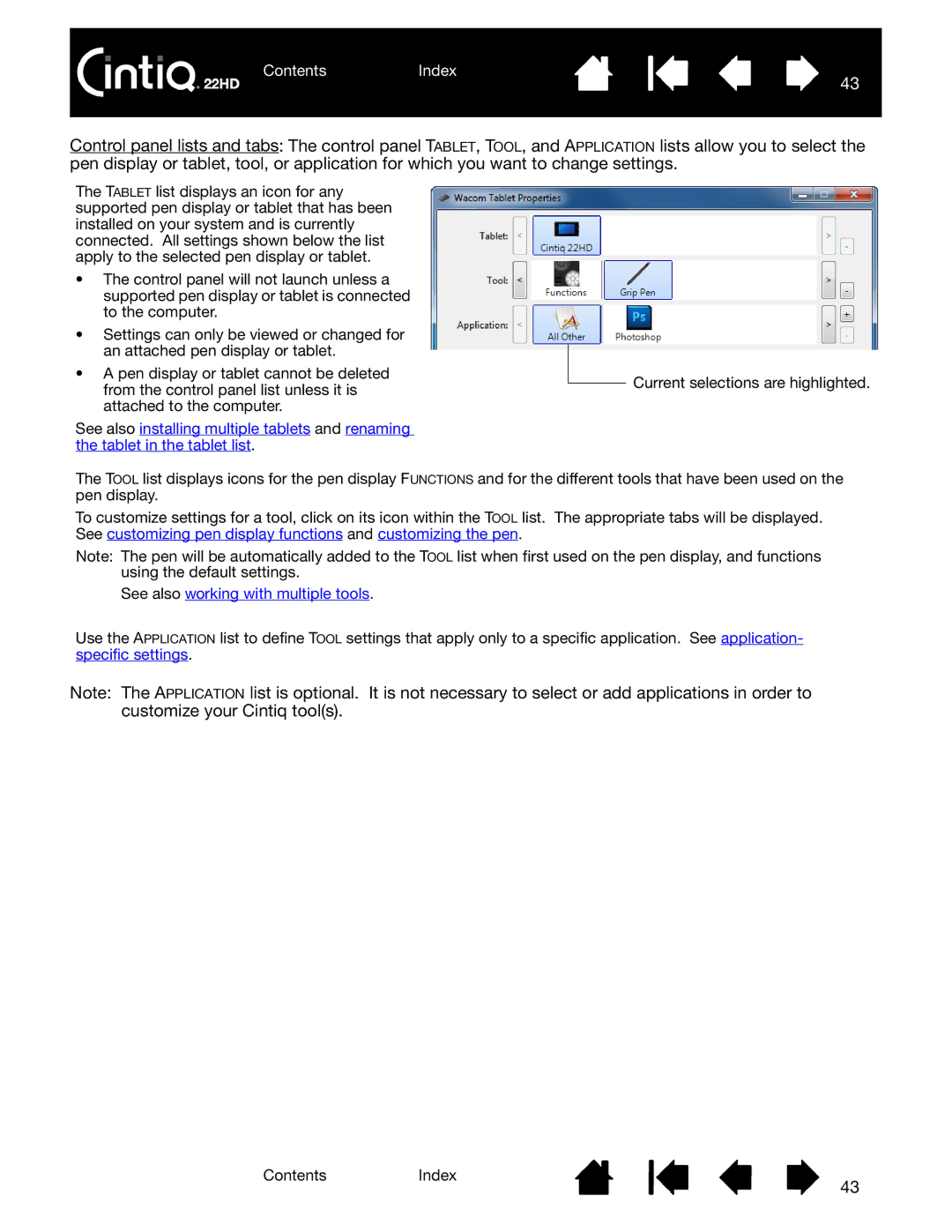 Wacom DTK-2200 user manual See also working with multiple tools 