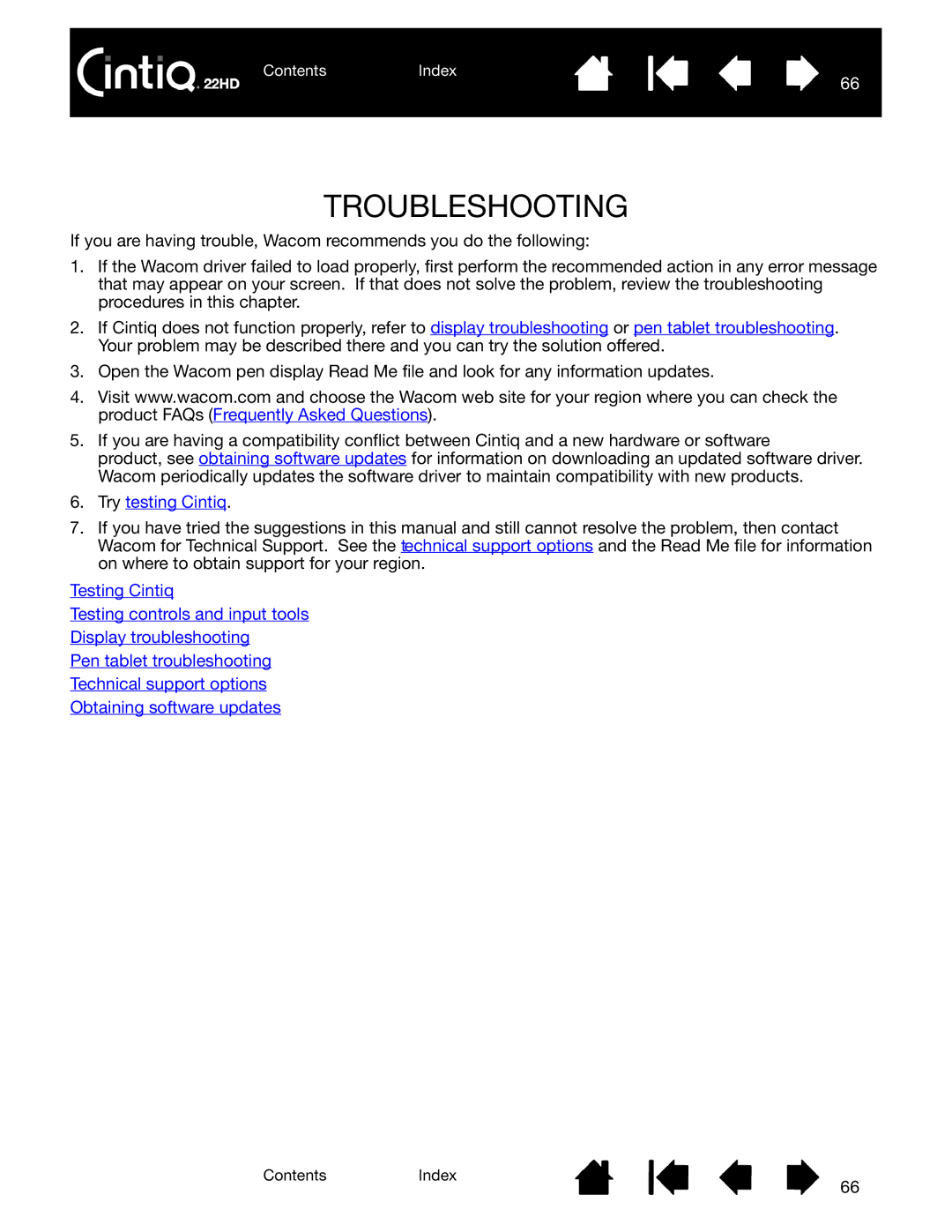 Wacom DTK-2200 user manual Troubleshooting, Try testing Cintiq 