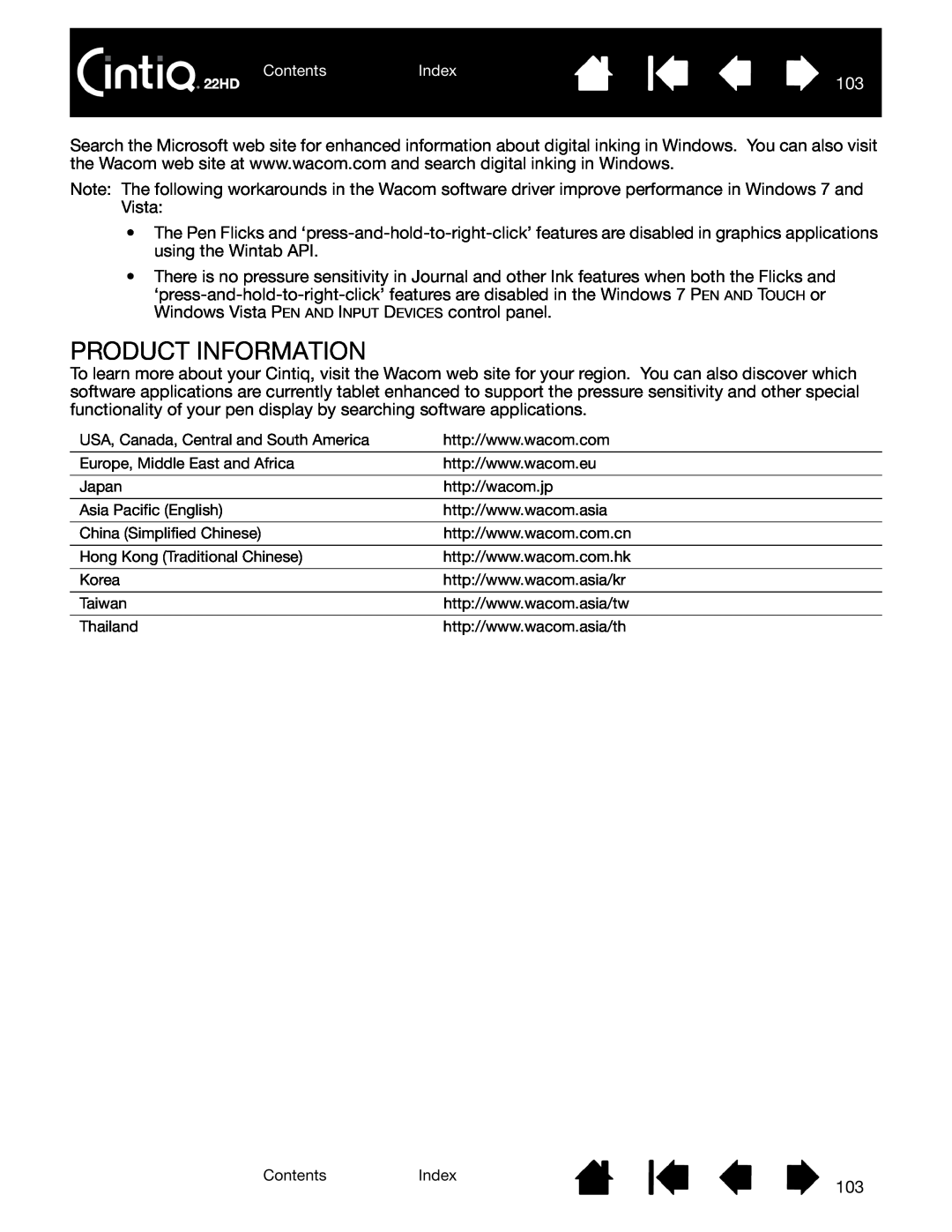 Wacom DTK-2200 user manual Product Information 
