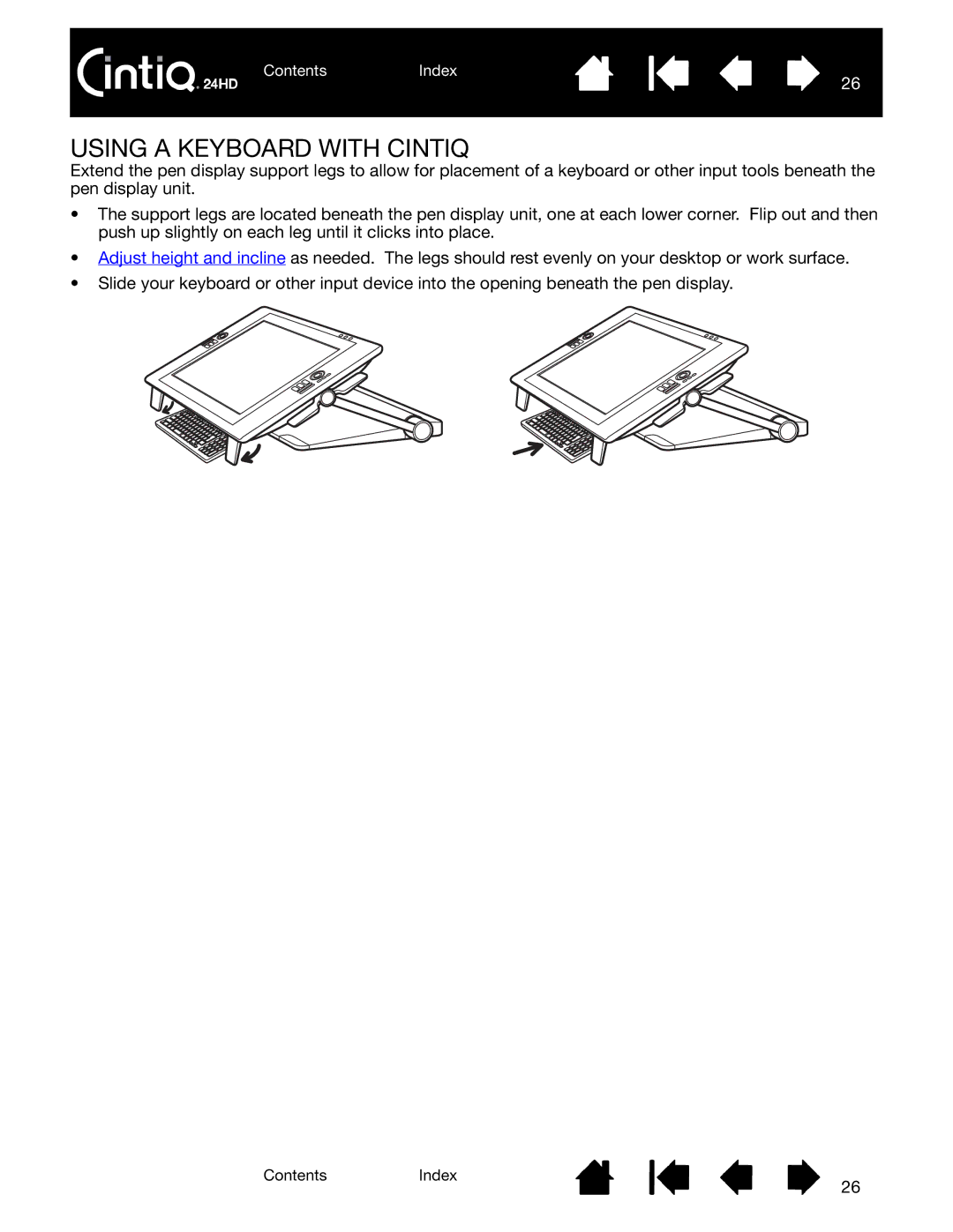 Wacom DTK-2400 user manual Using a Keyboard with Cintiq 