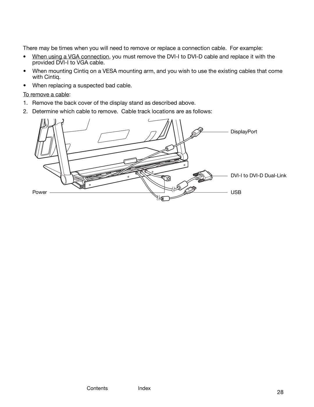 Wacom DTK-2400 user manual DisplayPort DVI-I to DVI-D Dual-Link Power 