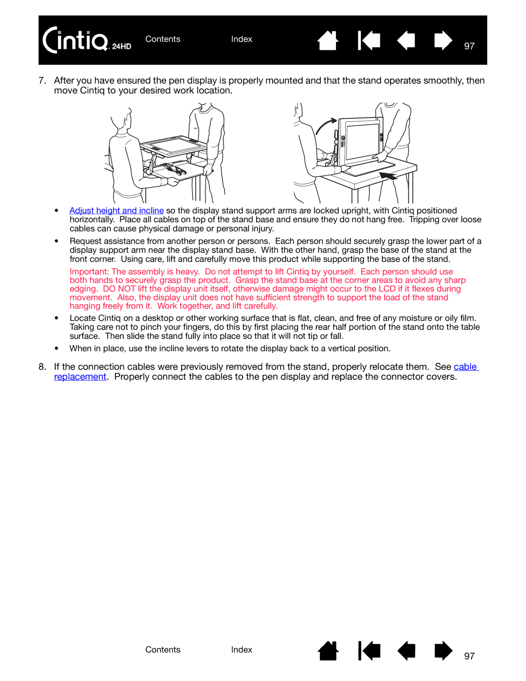 Wacom DTK-2400 user manual ContentsIndex 