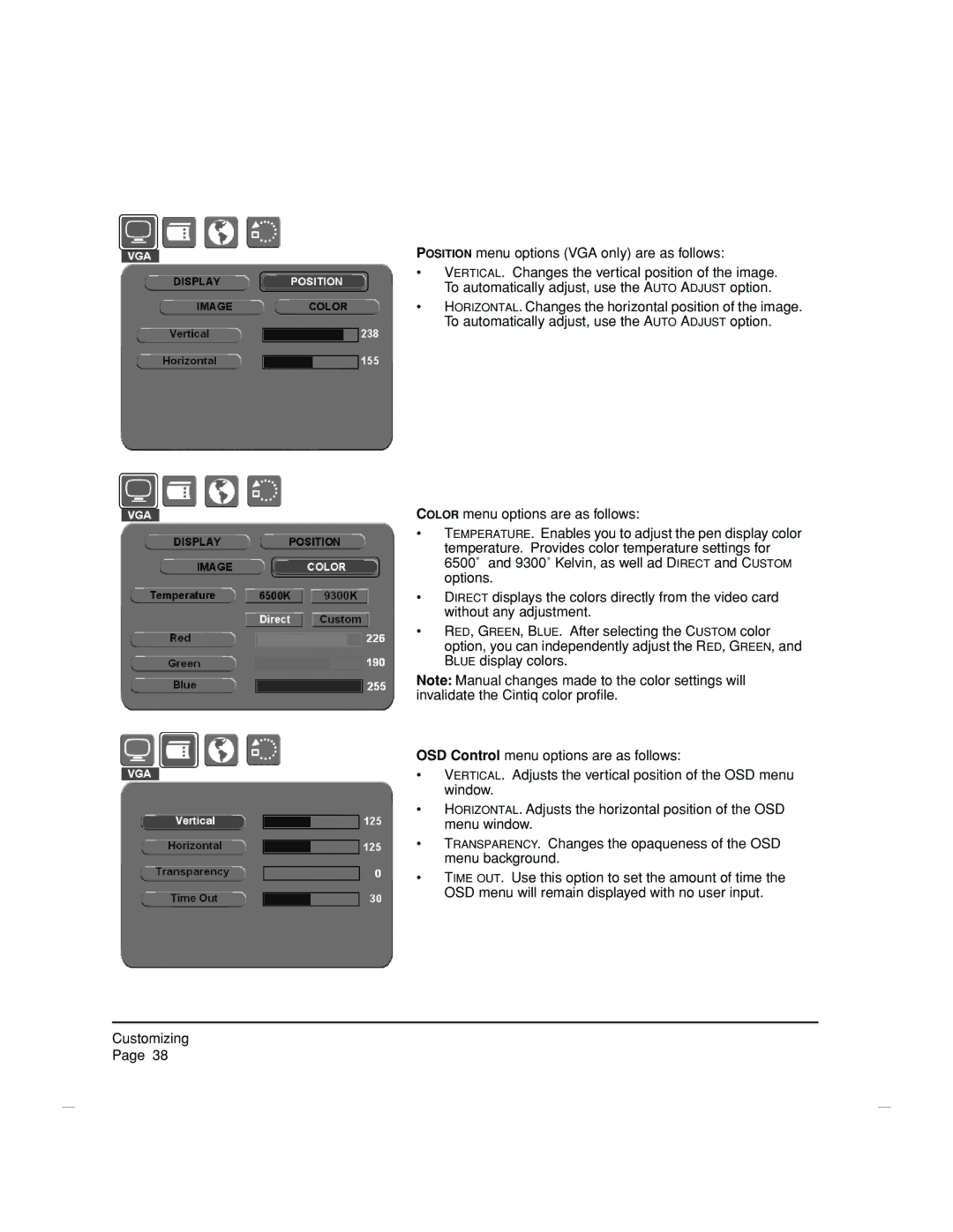 Wacom DTZ-2100D manual Customizing 