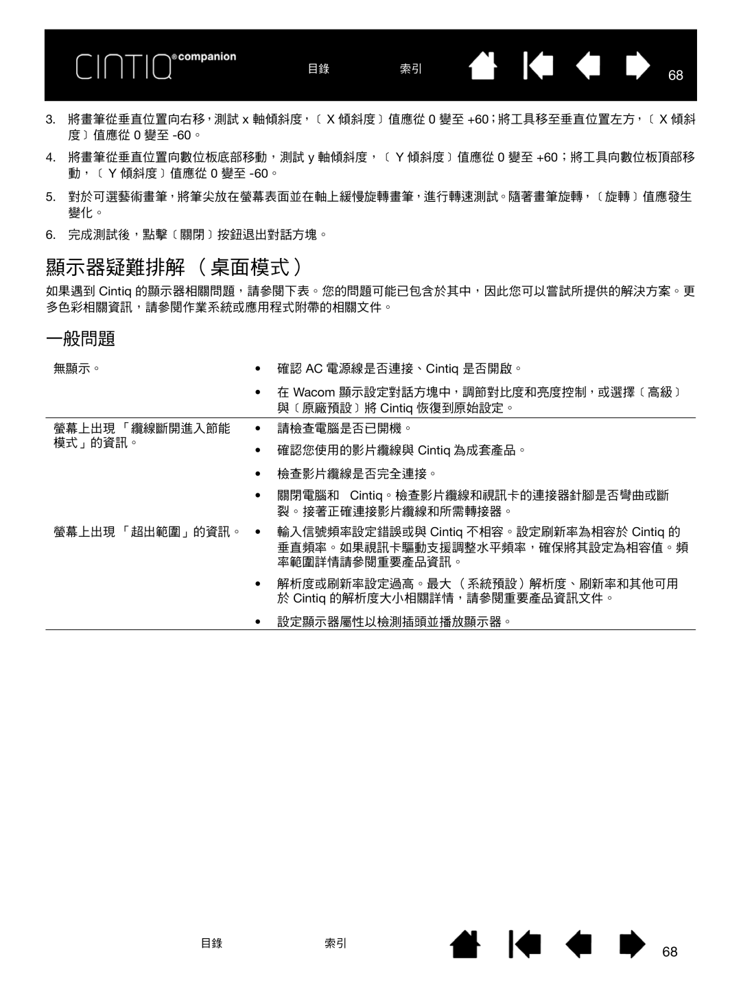 Wacom H0413 user manual 顯示器疑難排解 （桌面模式）, 一般問題 