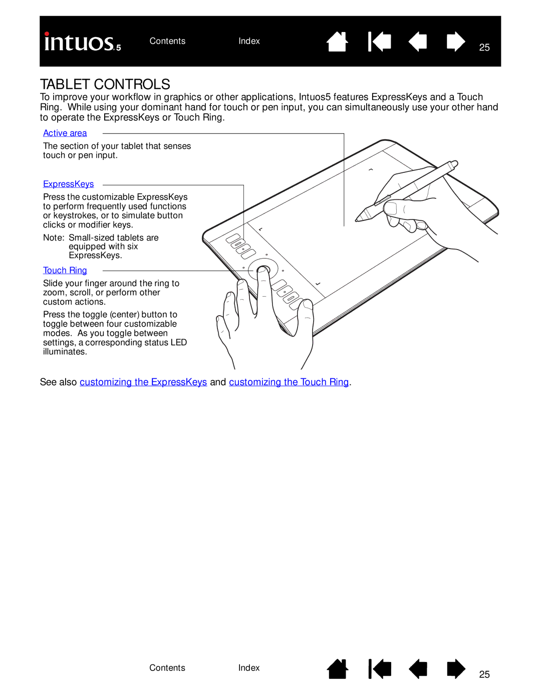 Wacom PTH-850, PTK-650, PTH-450, PTK-450, PTH-650 user manual Tablet Controls, ExpressKeys 