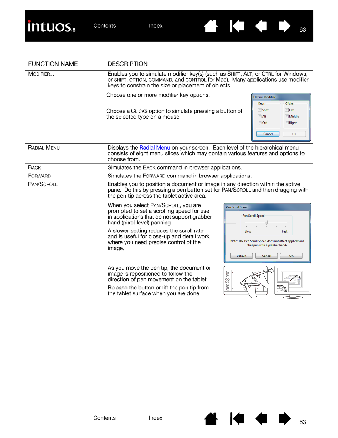 Wacom PTK-450, PTH-850, PTK-650, PTH-450, PTH-650 user manual Keys to constrain the size or placement of objects 