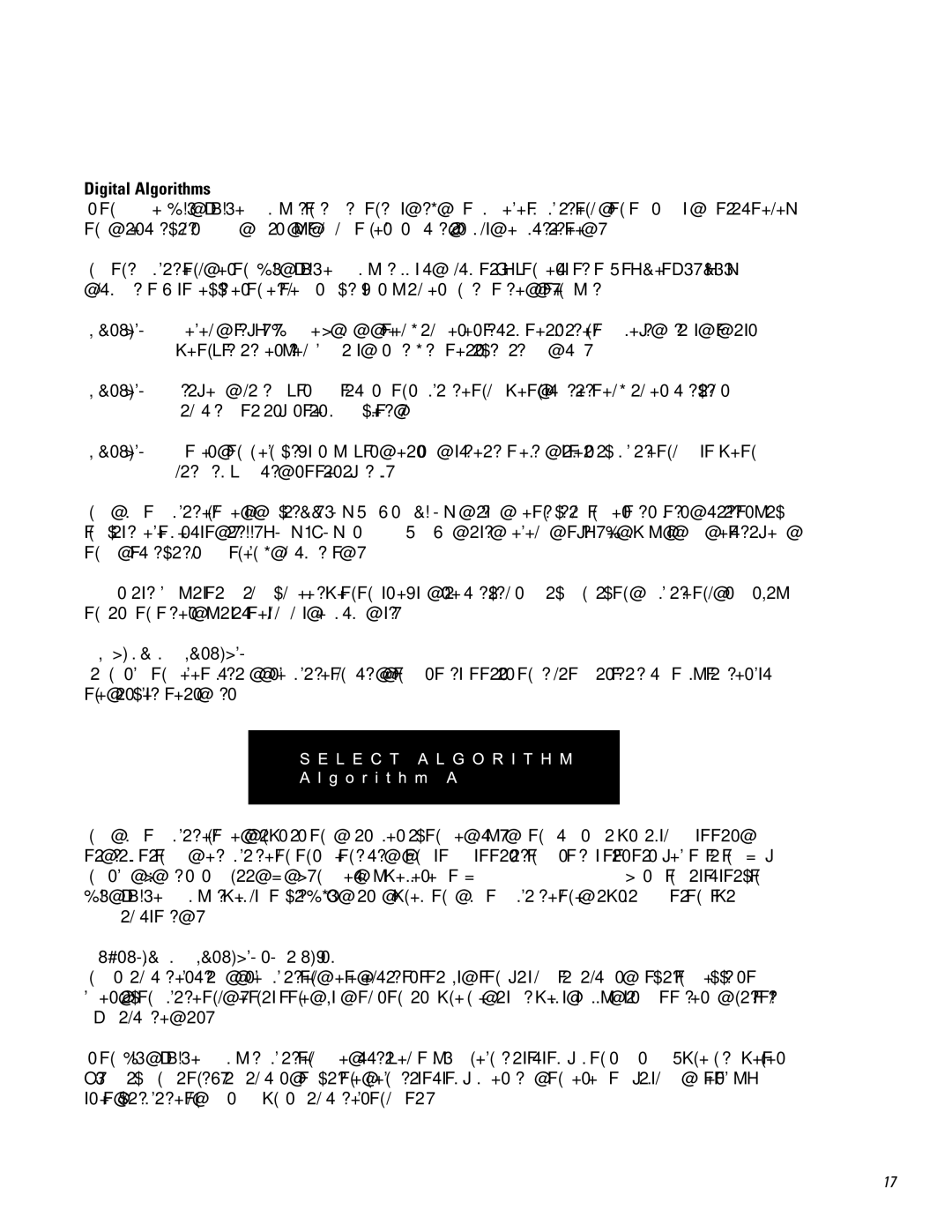 Wadia Digital 781I, 581SE operation manual Digital Algorithms 