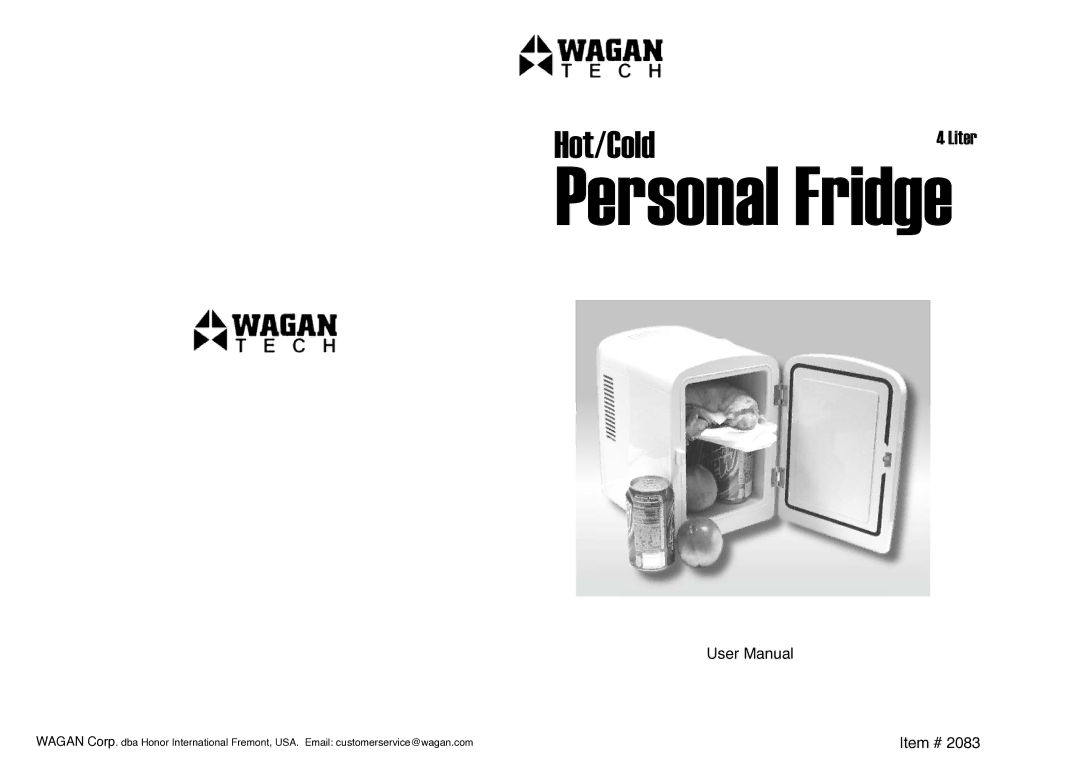 Wagan 2083 user manual Personal Fridge 