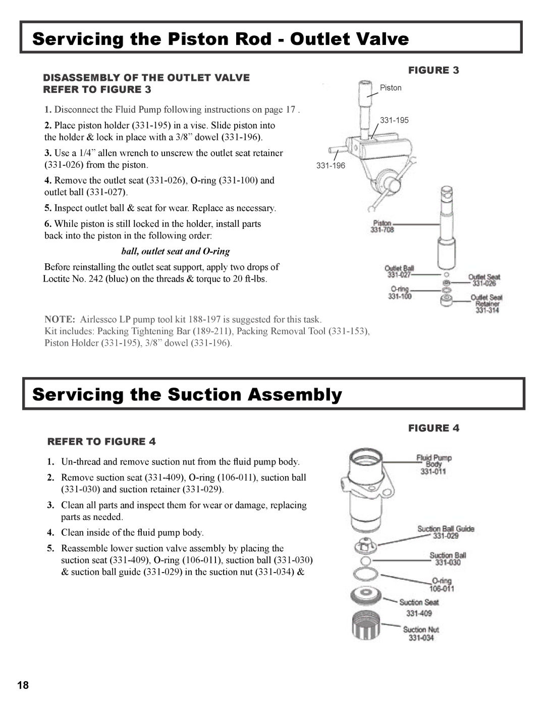 Wagner SprayTech 3000, 3500 operation manual Servicing the Piston Rod Outlet Valve, Servicing the Suction Assembly 