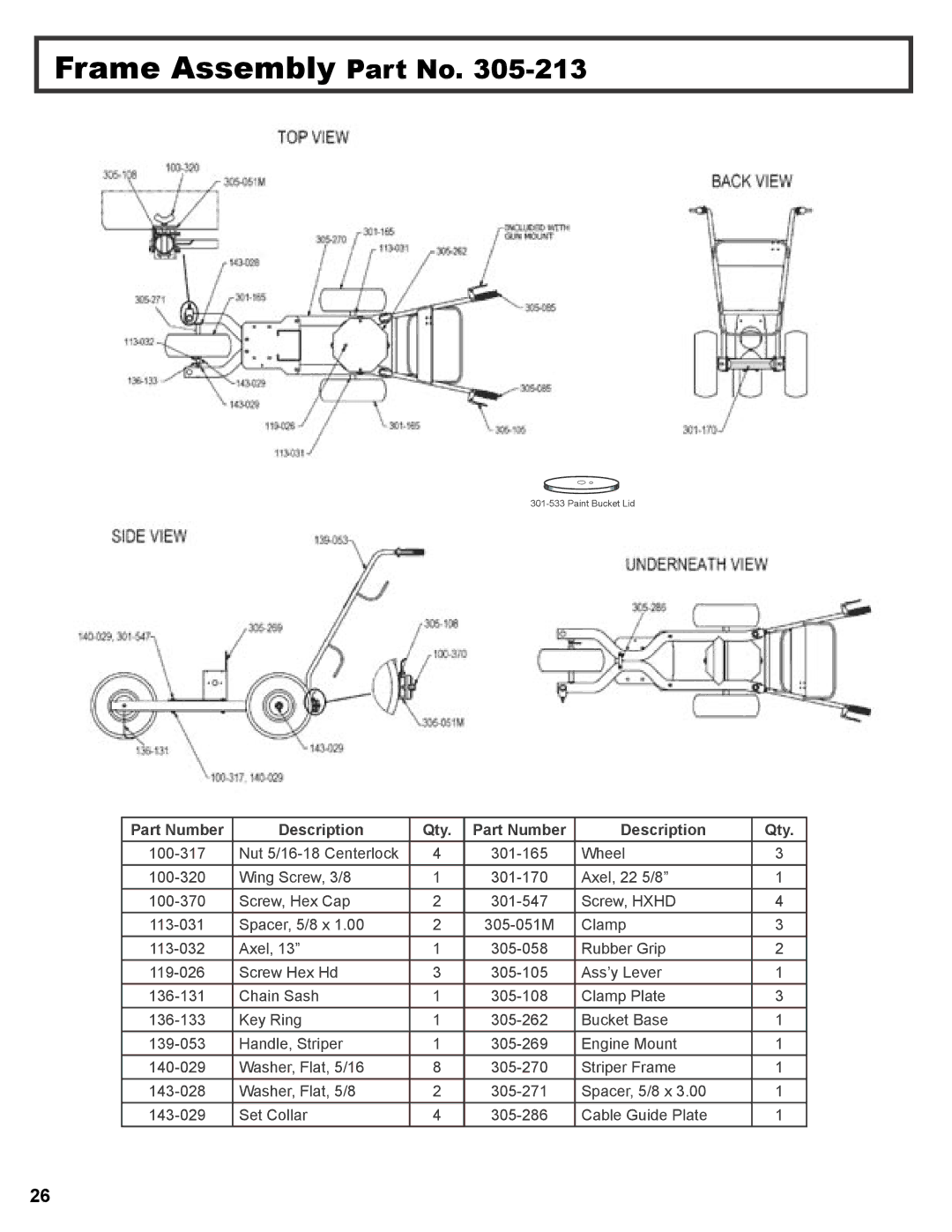 Wagner SprayTech 3000, 3500 operation manual Frame Assembly Part No 