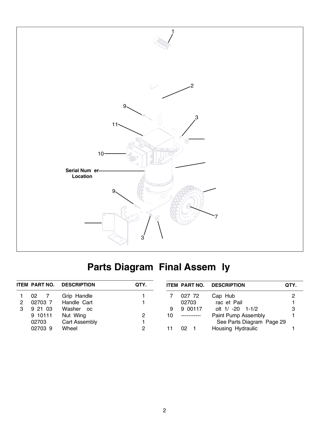 Wagner SprayTech 505 owner manual Parts Diagram Final Assembly 