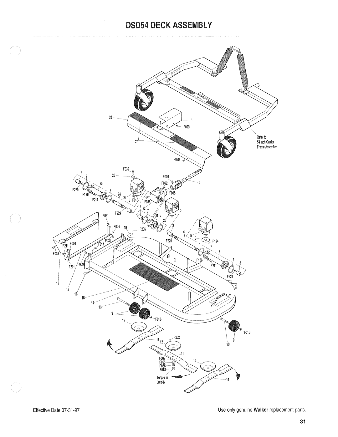 Walker 54-inch manual 