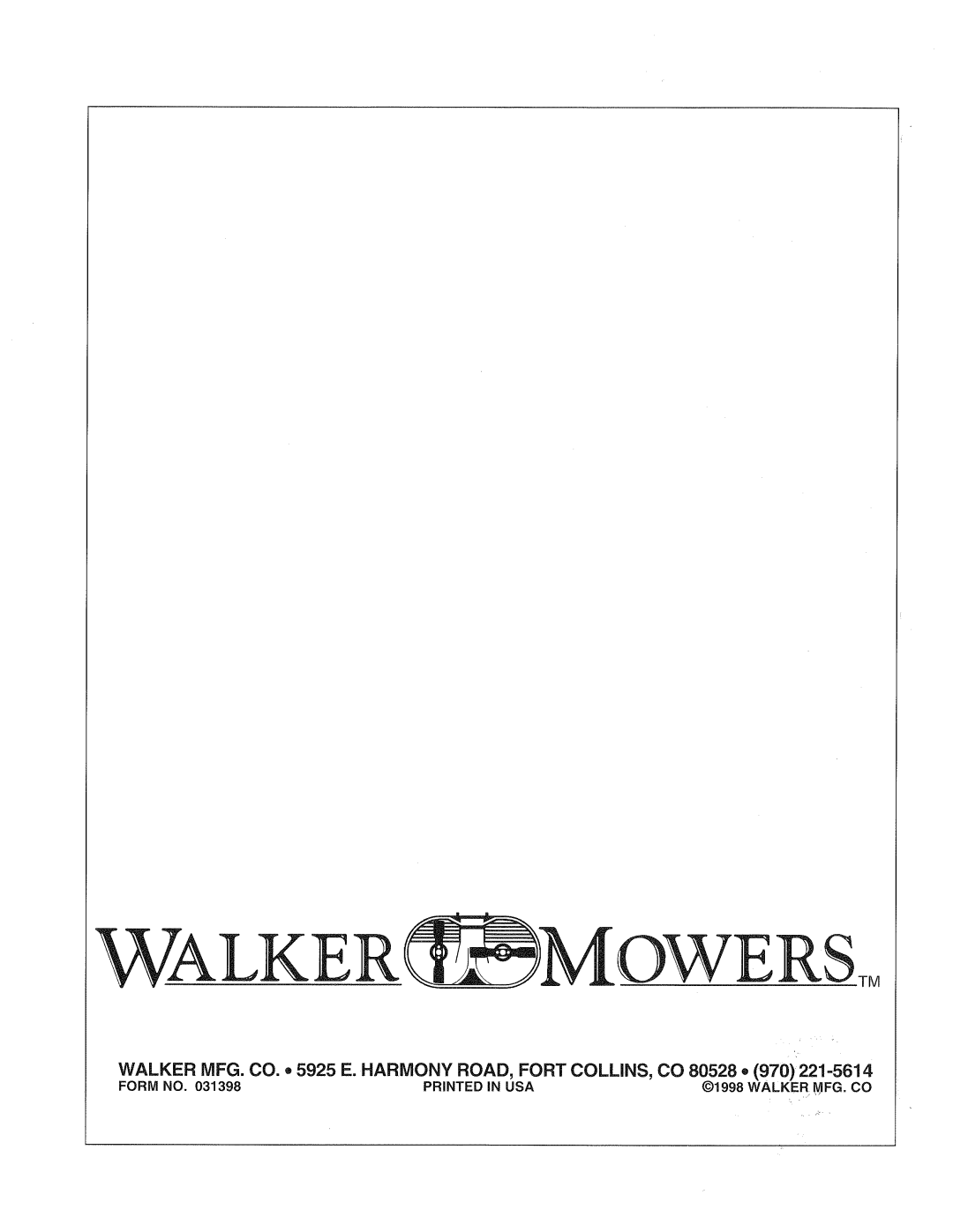 Walker 54-inch manual 