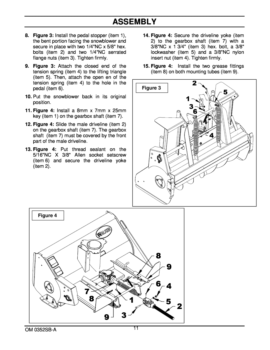 Walker 5600-20 manual Assembly 