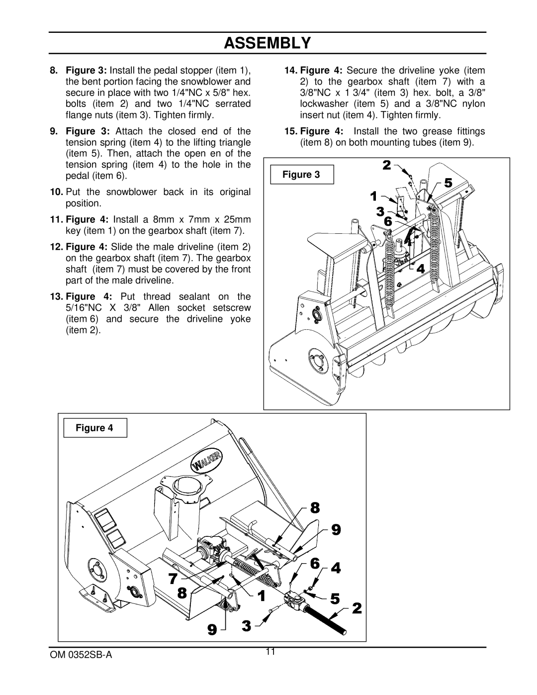 Walker 5600-20 manual Assembly 