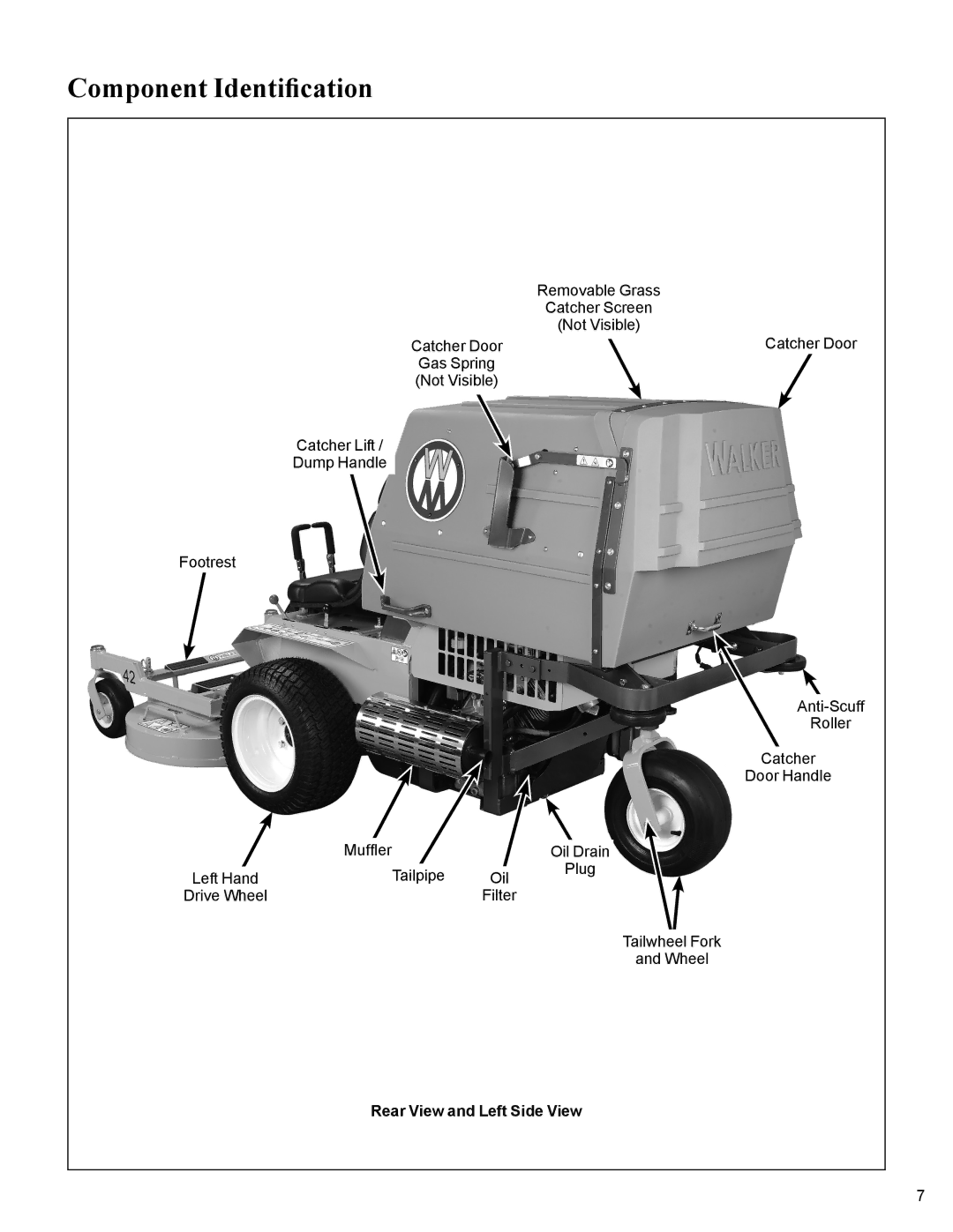 Walker MC19 manual Rear View and Left Side View 