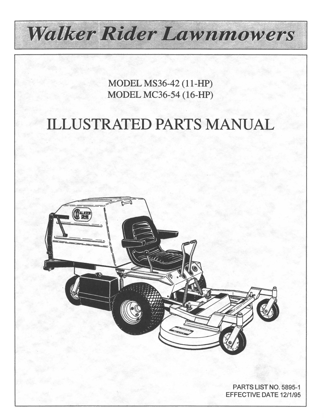 Walker MS36-42 MC36-54 manual 